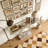 Mirrored Console Table Modern Sofa Table with O-Shaped Base-330071915