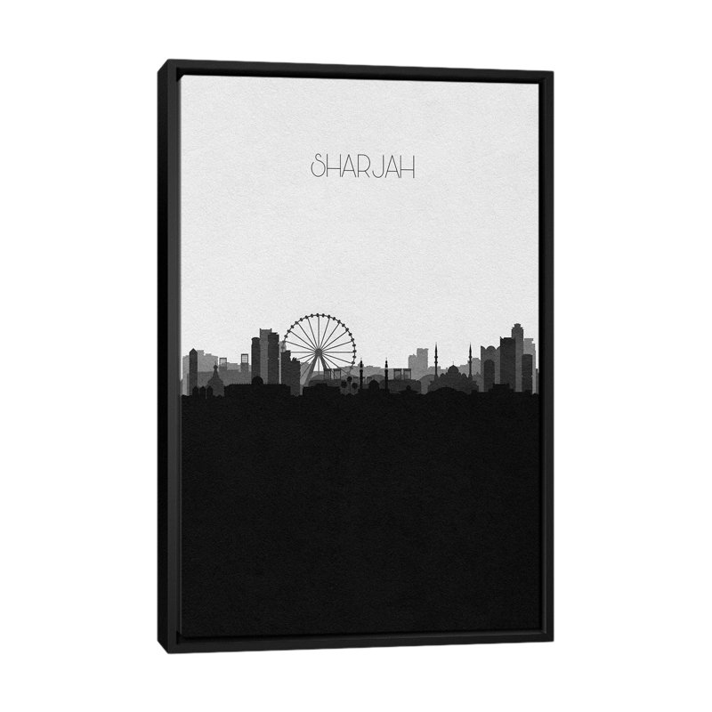 Sharjah, Uae City Skyline by Ayse Deniz Akerman - Print on Canvas