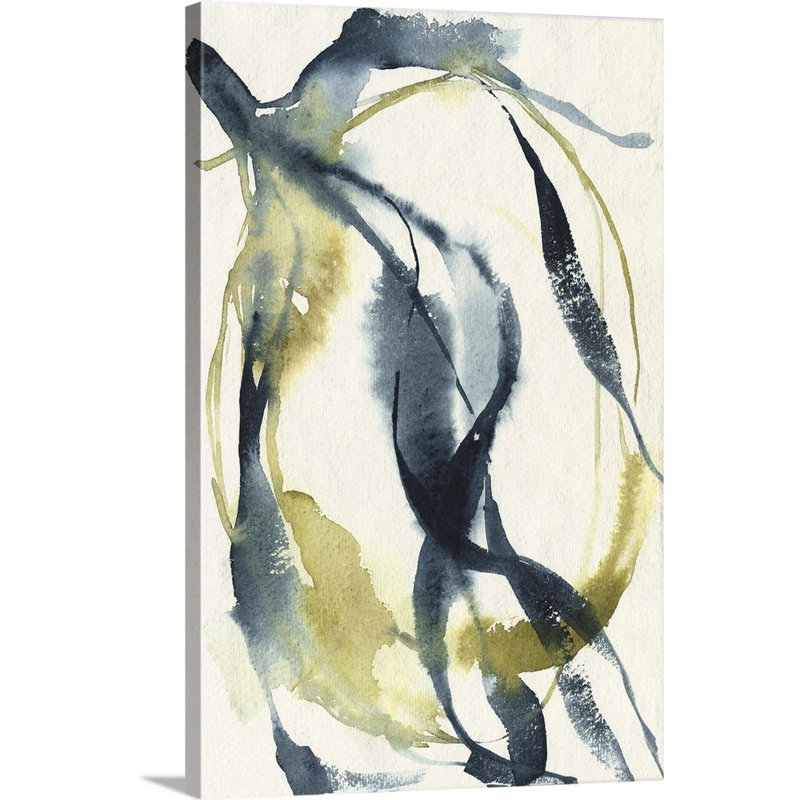 «Unwind II» par Jennifer Goldberger - reproduction d'art, H 36 po x l 24 po x P 1,25 po, Toile tendue