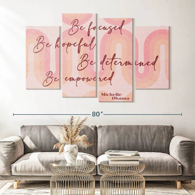 Impression sur toile de Michelle Obama, H 42 po x l 68 po x P 1,25 po