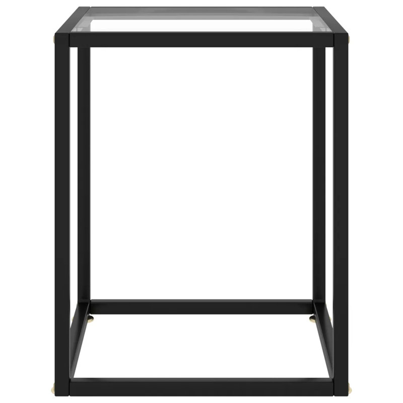 Filadelfio Glass Top Frame End Table, Transparent