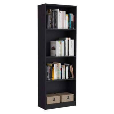 Black 4 Piece Living Room Set With 4 Bookcases