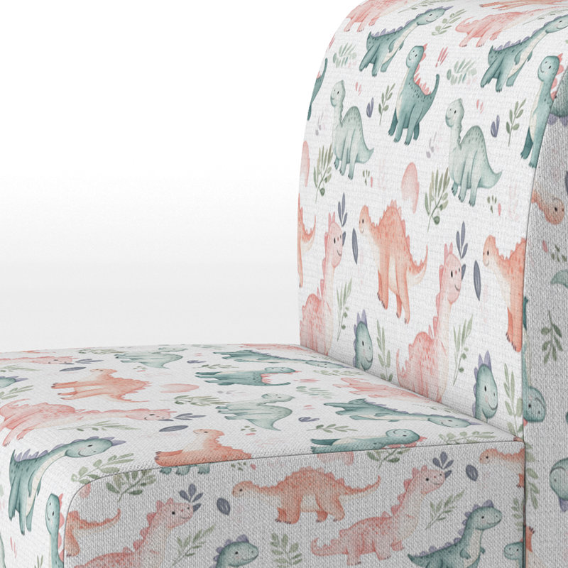 Chaise rembourrée Kids Dinosaurs, Pantoufle sans accoudoirs