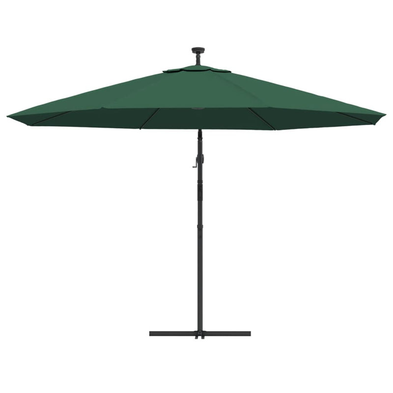 Gurganus 350cm Lighted Market Parasol, Green