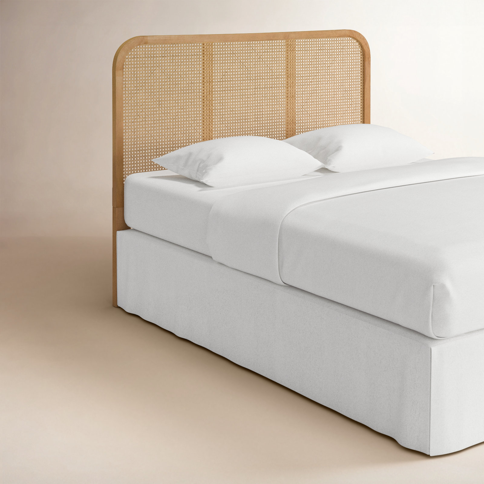 Boone Solid Wood Headboard, Natural, Queen