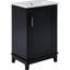 Meuble-lavabo moderne 20 po, lavabo en céramique, grande capacité de rangement, petite armoire à fermeture en douceur de 20 po avec lavabo - portes élégantes-121099517