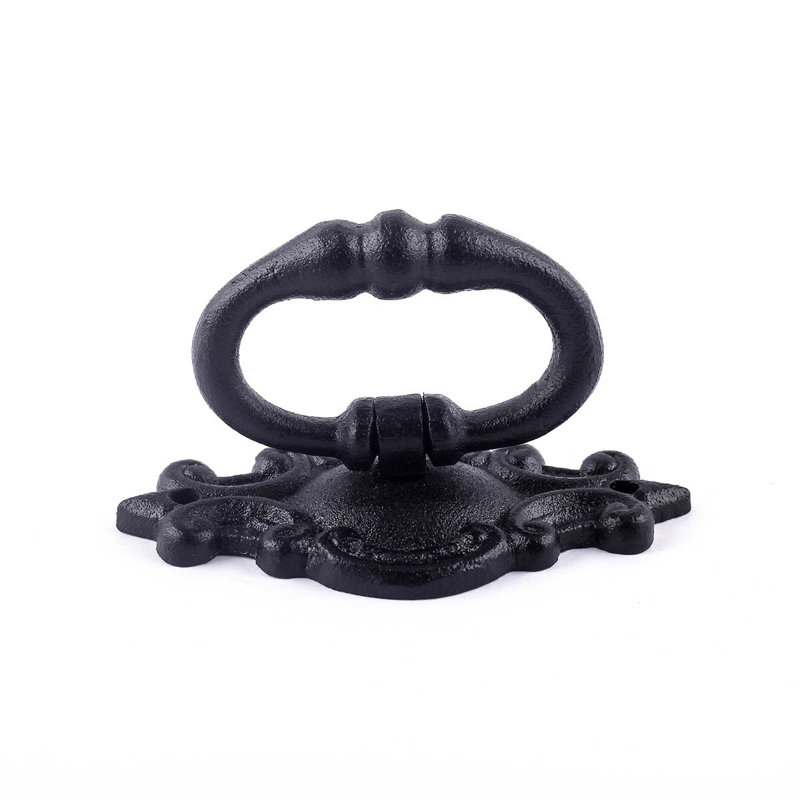 Black Iron Ornate Traditional Drop Bail Ring Pull