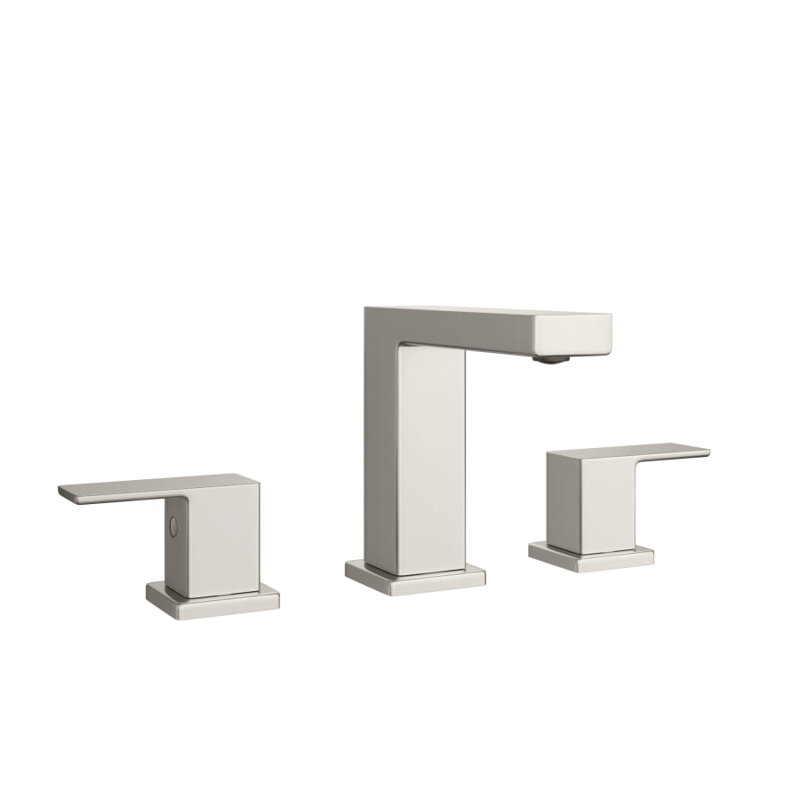 2-handle Bathroom Faucet with Drain Assembly, Brushed Nickel