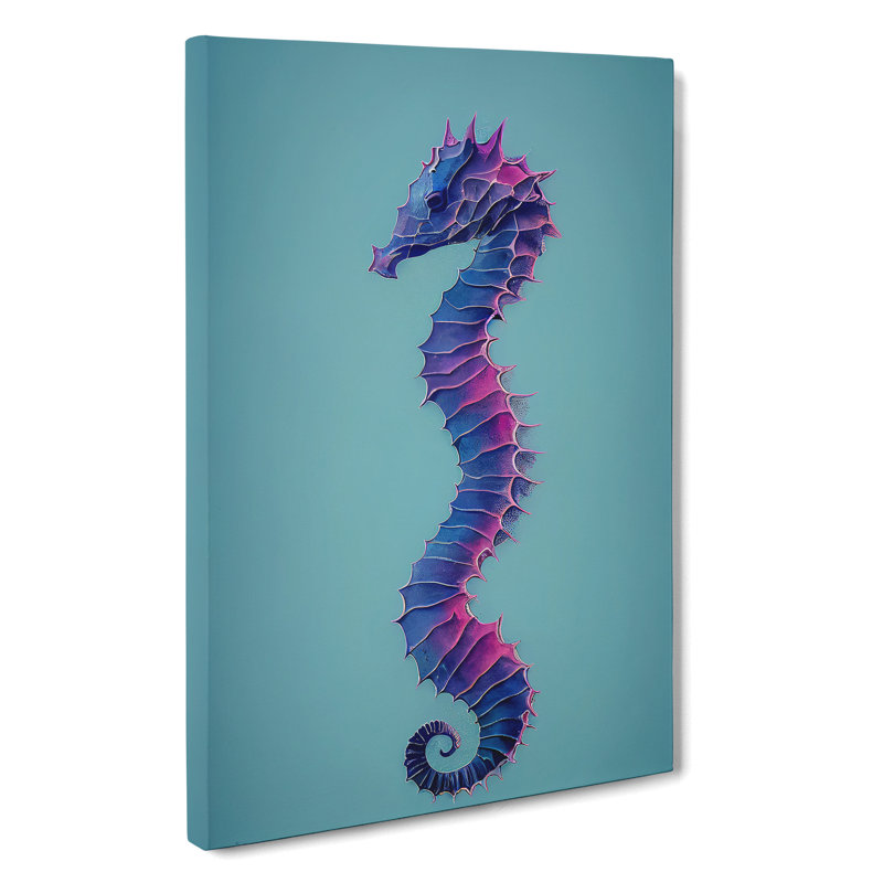 XC1022-3869X Seahorse In Colour No.1 - Wrapped Canvas Print, 50cm H x 35cm W x 3cm D
