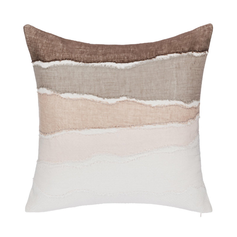 Bikram Square Pillow Cover & Insert, Ivory