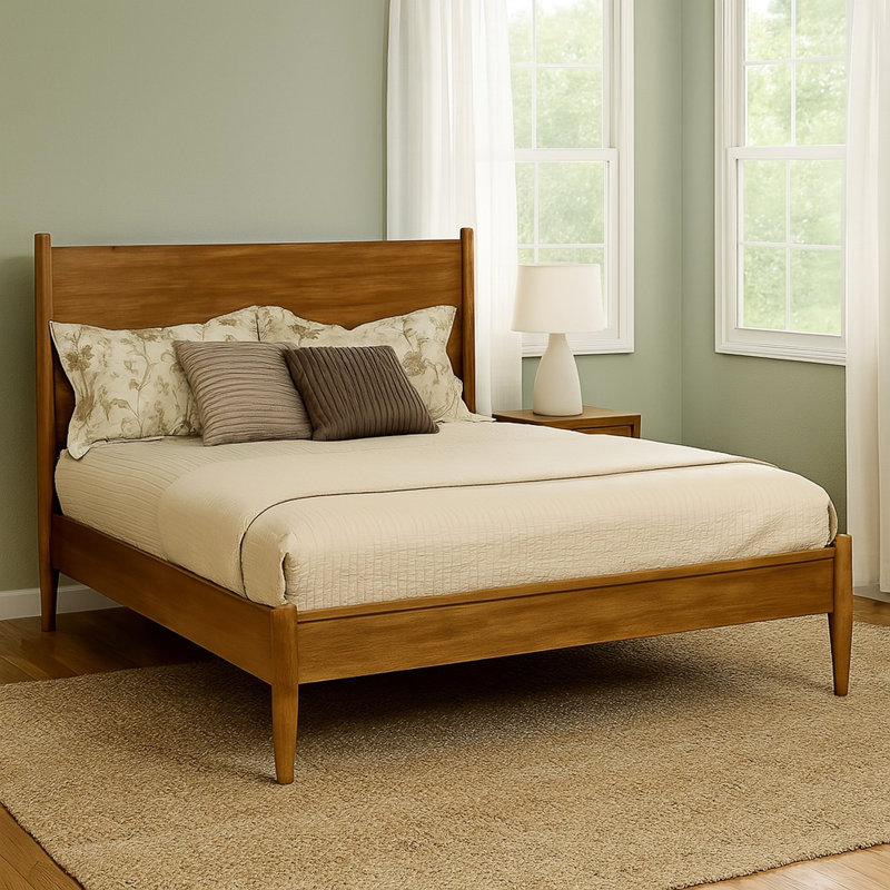 Lit plateforme Mid-Century Eastern King