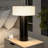 Depue 24" Tall Table Lamp with Fabric Shade in White-483857180
