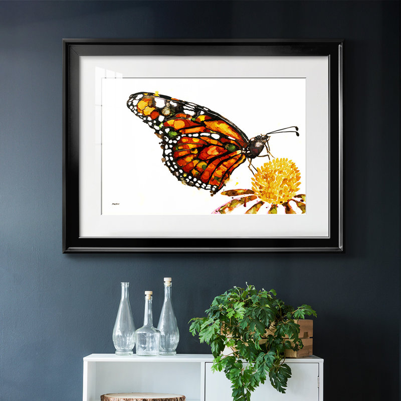 Ailes en forme de I avec cadre encadré et biseauté mat et verre, Noir, H 19 po x l 27 po x P 1,5 po