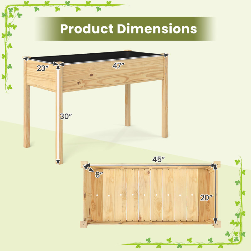Dharmpal Wood Elevated Planter