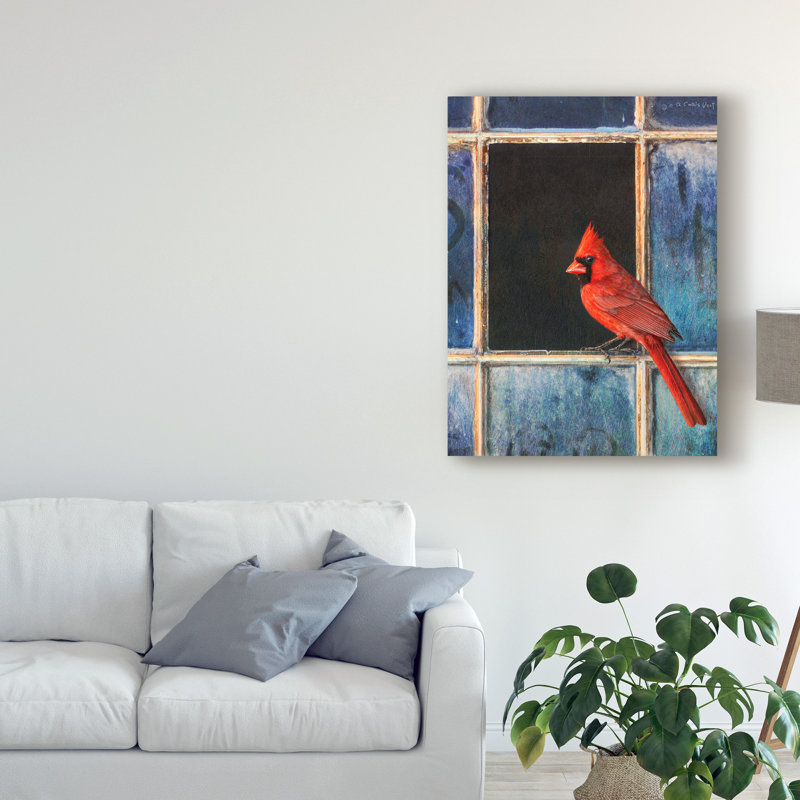 « cardinal window », impression sur toile tendue, H 24 po x l 18 po x P 2 po