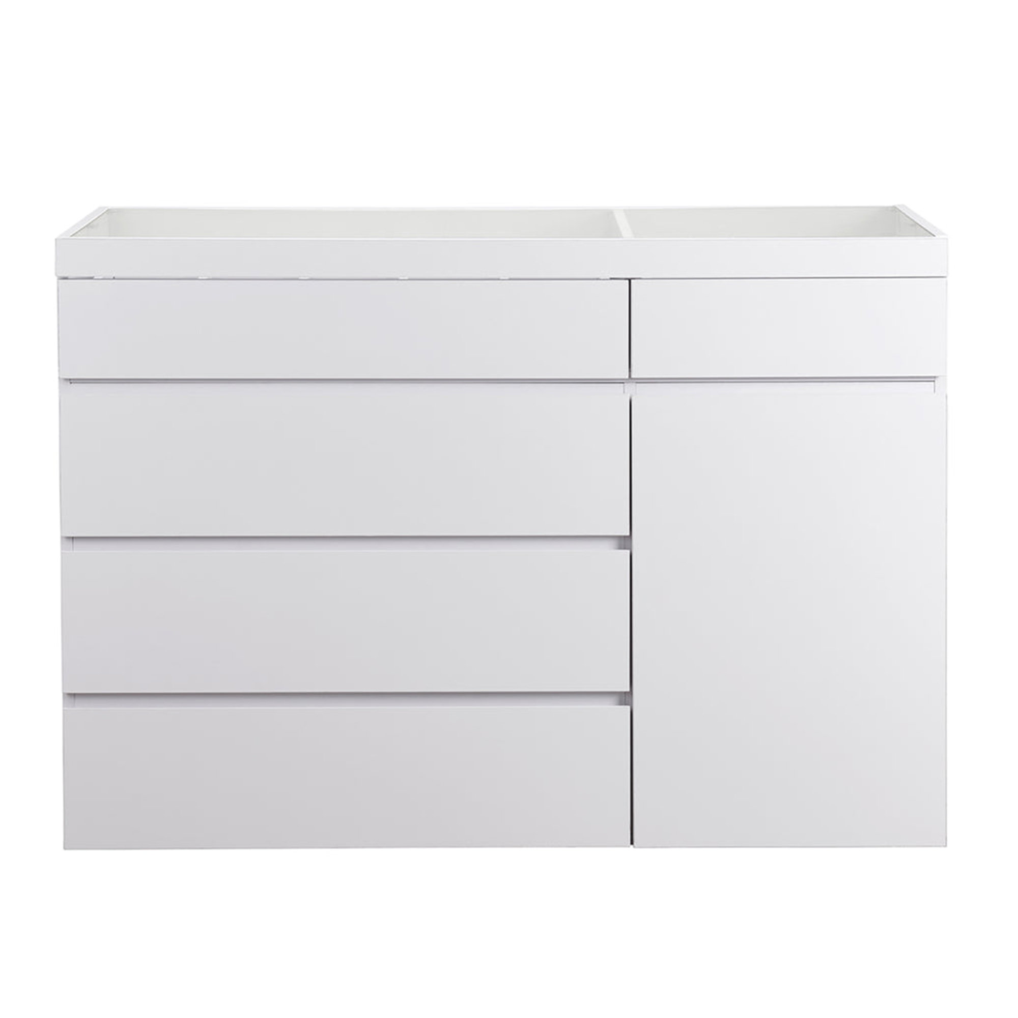 White Desktop Cosmetic Storage Box with 4 Drawer Units Container Case Small  Organizer Box for Office Home Makeup Conbo