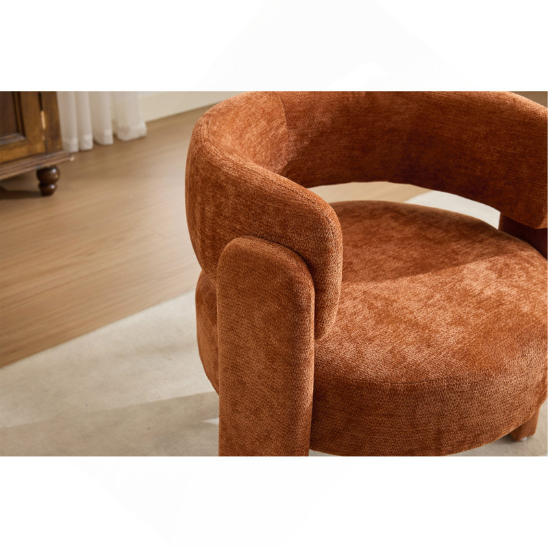 Chaise d'appoint moderne, fauteuil d'appoint contemporain en tissu Boucle