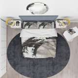 Glam Painted Arcs I - Ensemble de housse de couette transitionnel - Microfibre de polyester