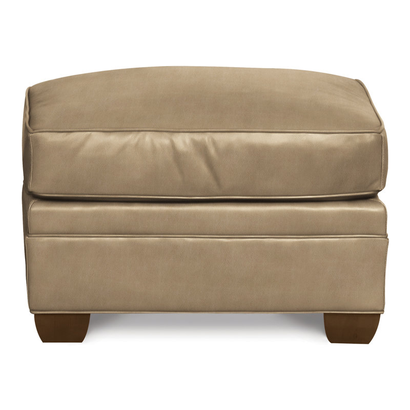 Repose-pieds American Bungalow 28 "Hillcrest, La Havane, Cuir véritable Ziggy Dune
