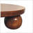 Solid Wood Chestnut Central Ball Table, Brown