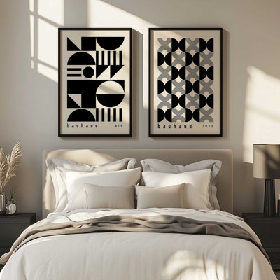 Bauhaus Geometric Duo Set of 2 Prints