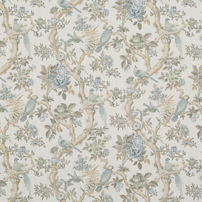 Ashmore Eltham 100% Linen Fabric, Aqua