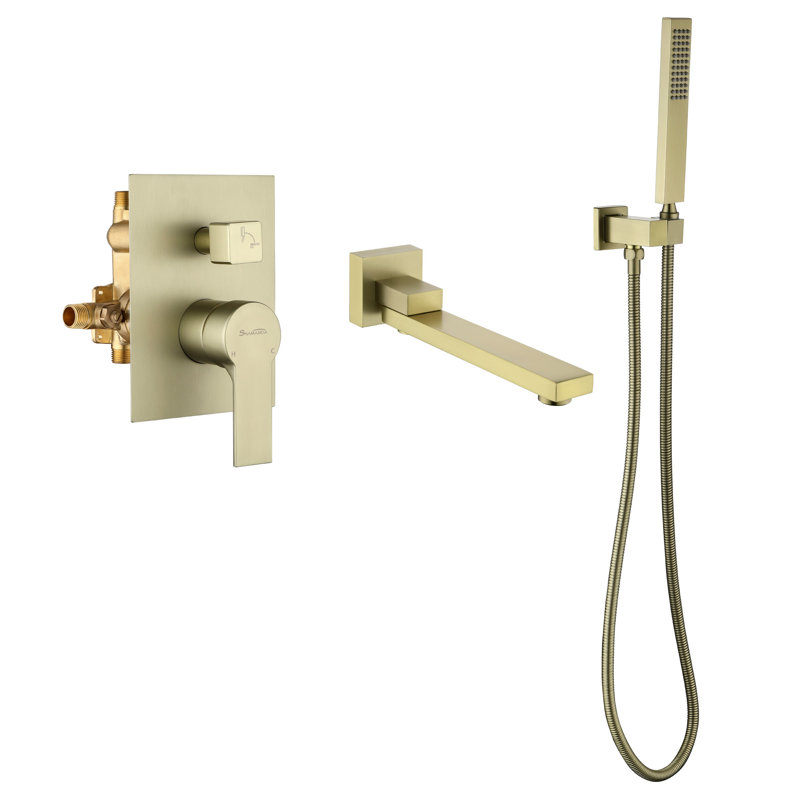 All-In-One Kit with Rough in-Valve, Brushed Gold