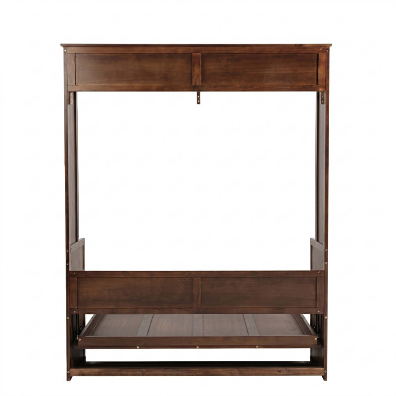 Grand lit escamotable en bois grand format, lit escamotable mural peu encombrant, armoire murale avec vérins à gaz (matelas non inclus)