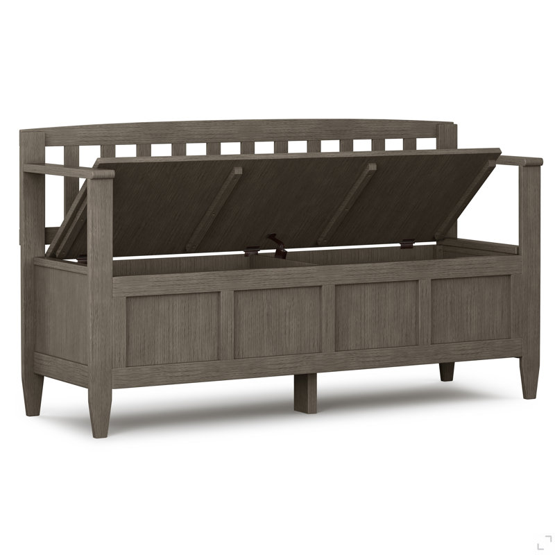 Brooklyn Entryway Storage Bench, Dark Brown