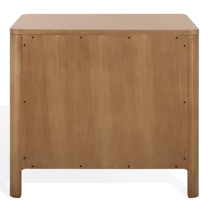 Abbiava 3 Drawer Wood Nightstand, Natural