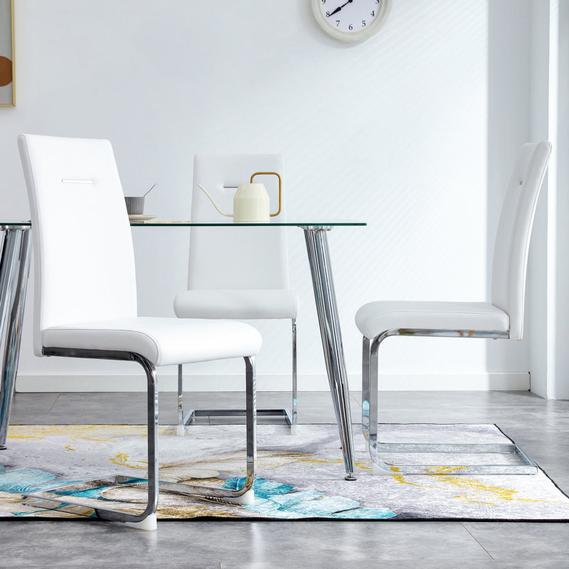 Chaise d'appoint blanche en polyuréthane Elfan, Blanc