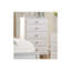 Commode de style moderne 1 pièce avec cinq tiroirs et poignées à finition blanche