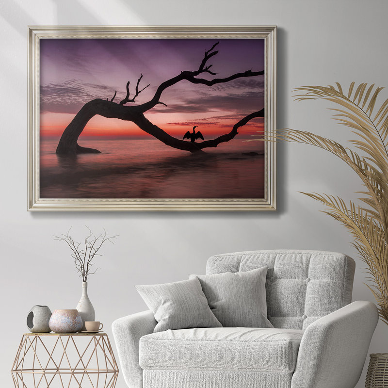 Photographie, photographie, coucher de soleil, plage, reproduction d'art sur toile, H 21 po x l 25 po x P 2,5 po