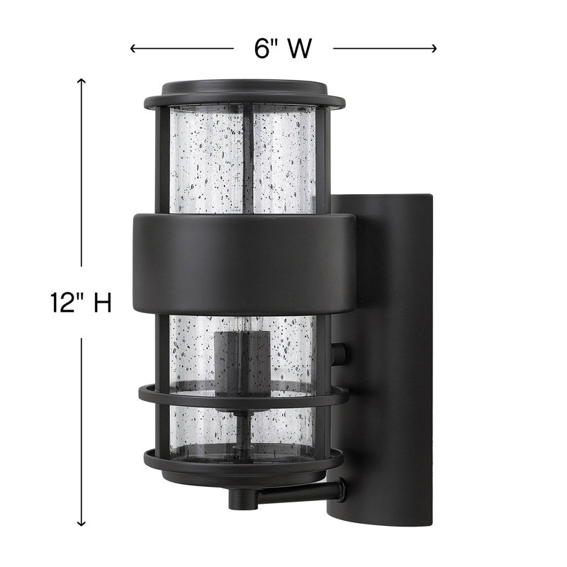 Saturn LED Outdoor Flush Mount, 60W Medium, Satin Black, 12" H x 6" W x 7.5" D