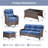 6-Piece Outdoor Wicker Patio Conversation Set With Swivel Chairs And Coffee Table-1008730644-1008730645