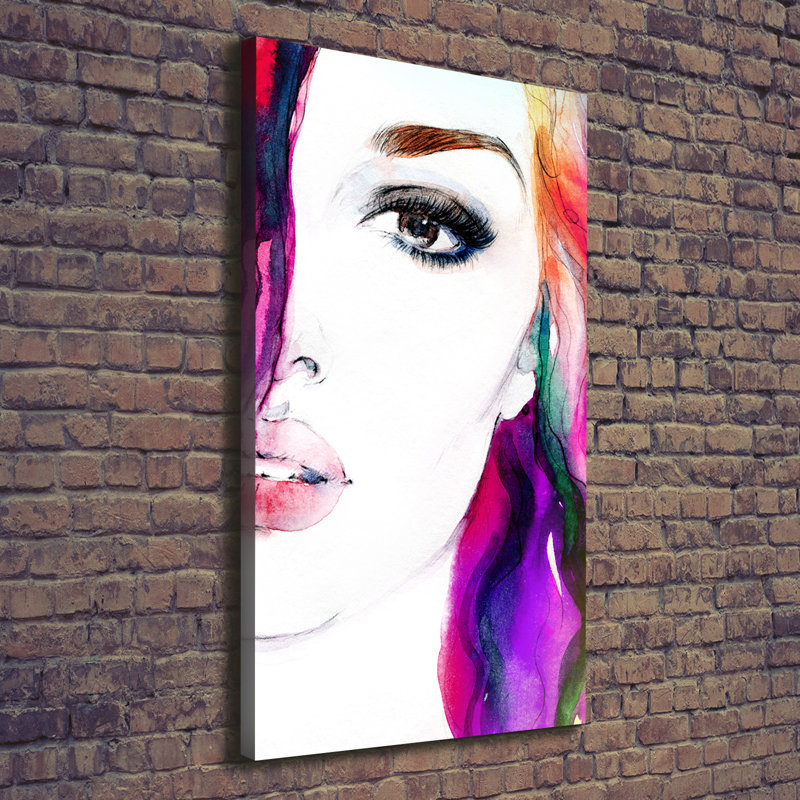 Abstraction Of A Woman - Wrapped Canvas Print
