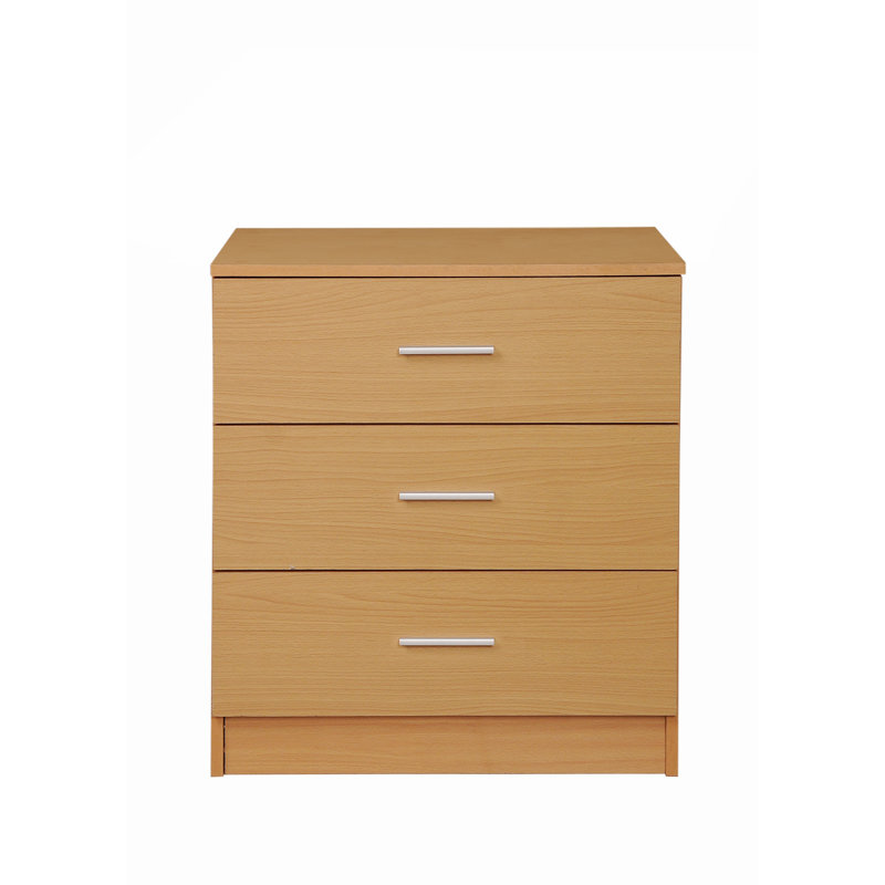 Willette 60cm W 3 - Drawer Chest of Drawers, Beech