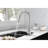 Pull Down Kitchen Faucet In Brushed Nickel - Stainless Steel, 360 Rotating Nozzle For Versatile Water Usage, Single Handle Easy Temperature And Flow Control, Corrosion Treatment Steel Construction,-920923665