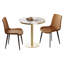 Chaises de salle à manger 2 pièces, chaises de cuisine et de salle à manger modernes, siège rembourré en similicuir et pieds robustes en métal-2021888570-2021888575