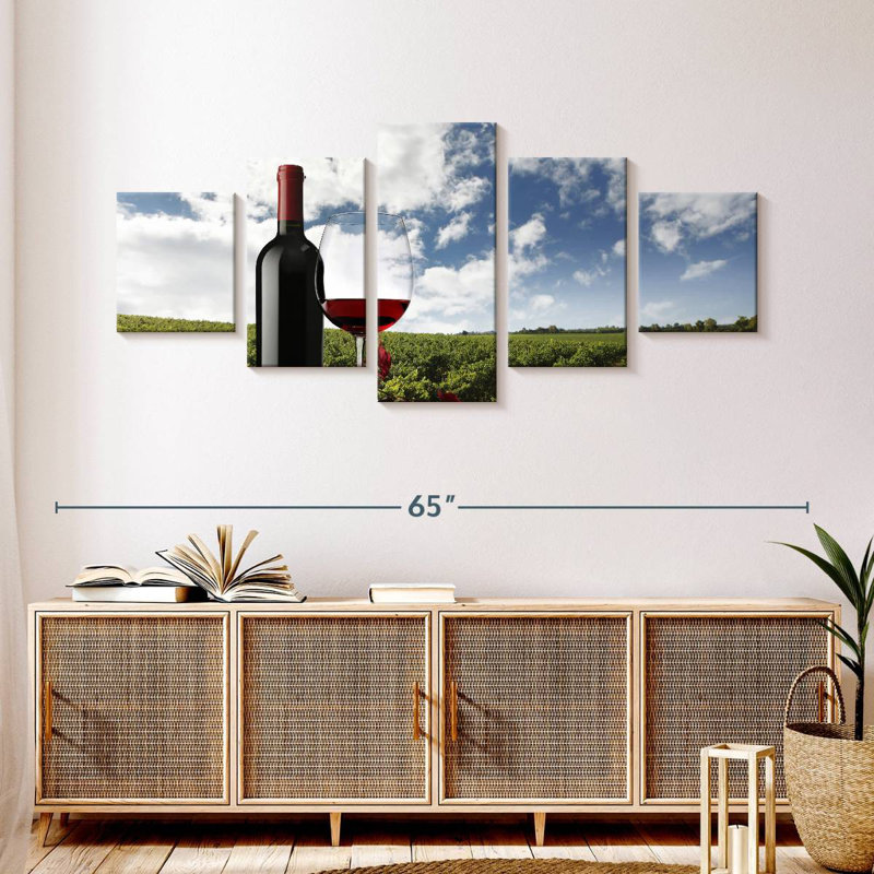 Vin à la vigne, H 24 po x l 55 po