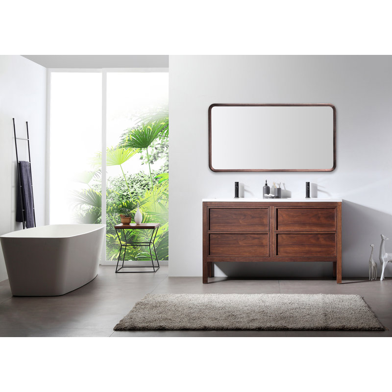 Vela Mirror, Dark Walnut, 29.5" x 35.5"