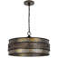 Lustre cylindrique en métal 60W x 3 Meleze