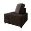 Ensemble 6 pièces de fauteuil modulaire en velours brun, d'angle et repose-pieds-589044304