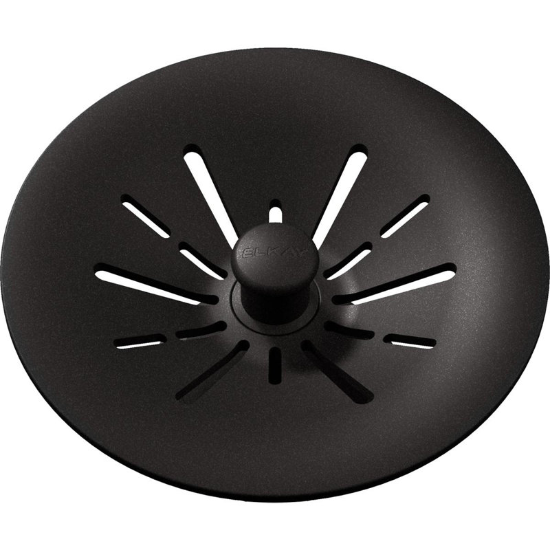 Perfect Removable Basket Strainer Kitchen Sink Drain, Black