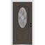 Petite porte d'entrée ovale de luxe à 2 panneaux en fibre de verre Grace sur les deux côtés avec cadre 4-9 / 16 po-2006450924-2006450913
