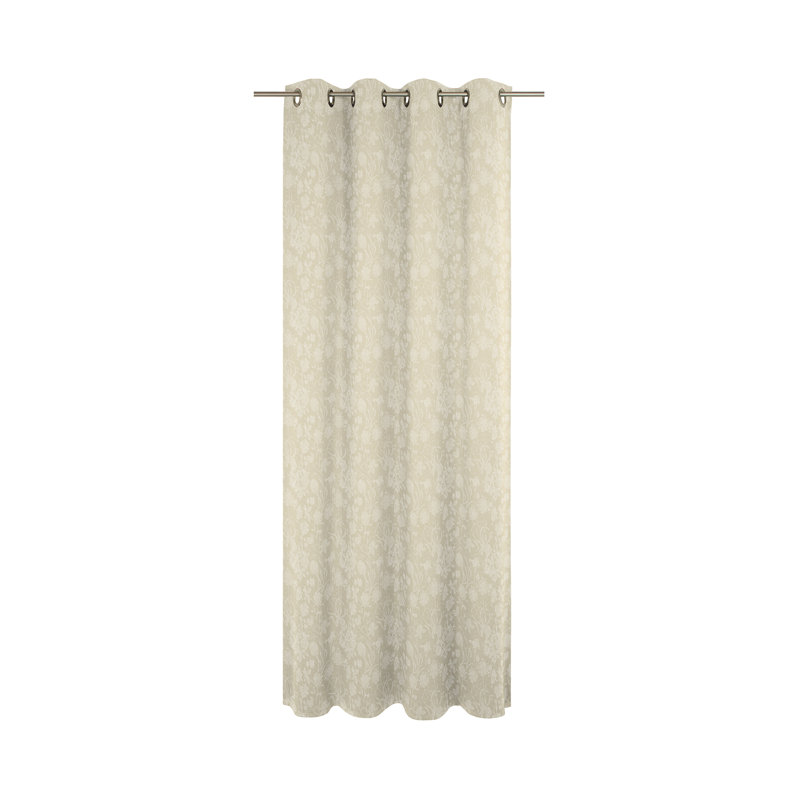 Micheal Eyelet Blackout Single Curtain, Natural White, 145cm Width x 145cm Drop