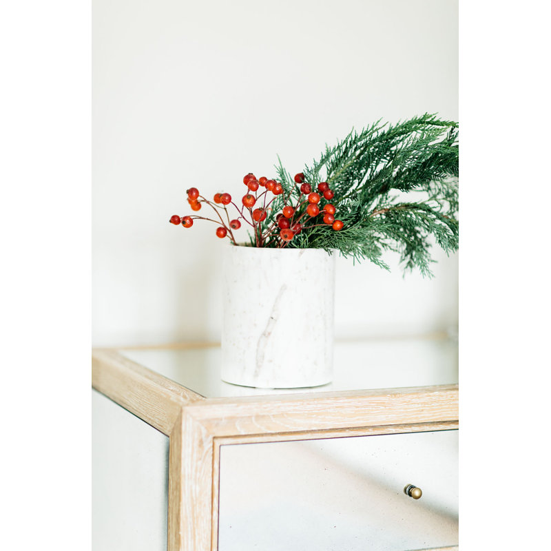 Marble Toothbrush Holder, 10" H x 6.5" W x 6.5" D