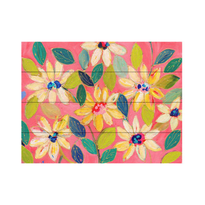 Carrie Schmitt Floral Painting 3 Wood Slat Art
