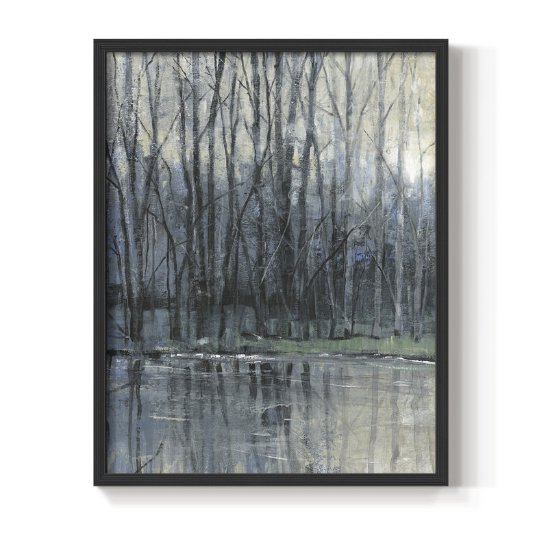 Épreuve encadrée matinale I - bois massif, Noir, H 20 po x l 16 po