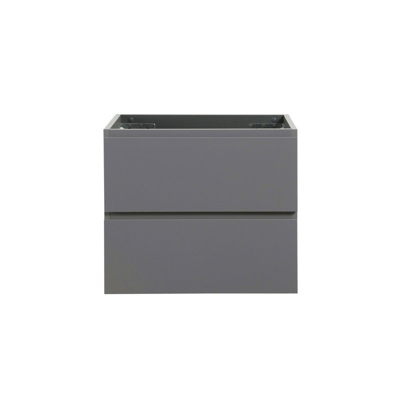 Alice-24W-105, armoire murale SANS lavabo, avec deux tiroirs, Gris